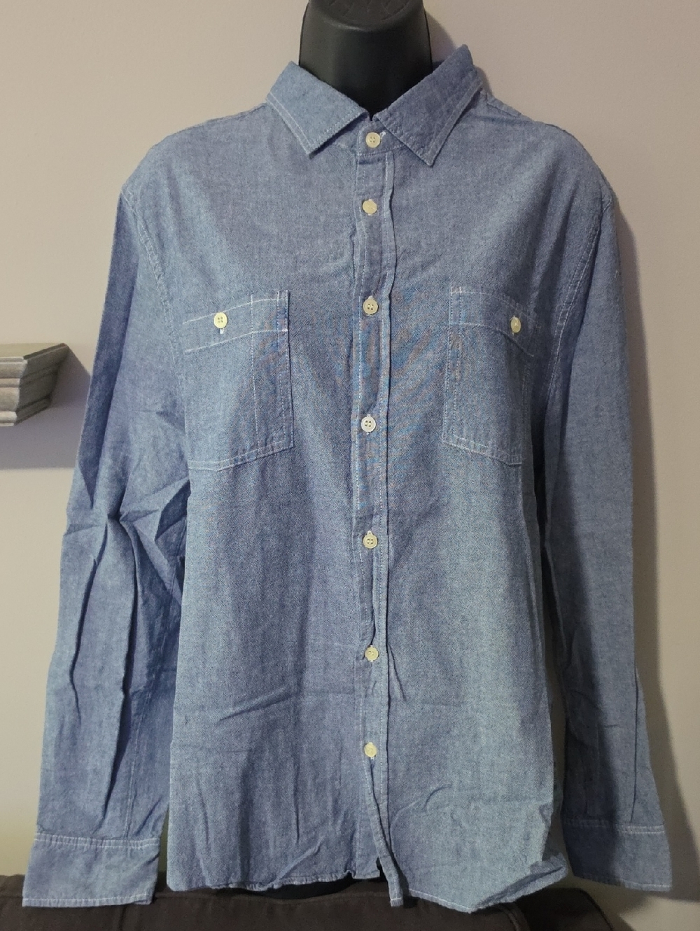 Threads 4 Thought Light Blue Men's Chambray Button-Down Shirt